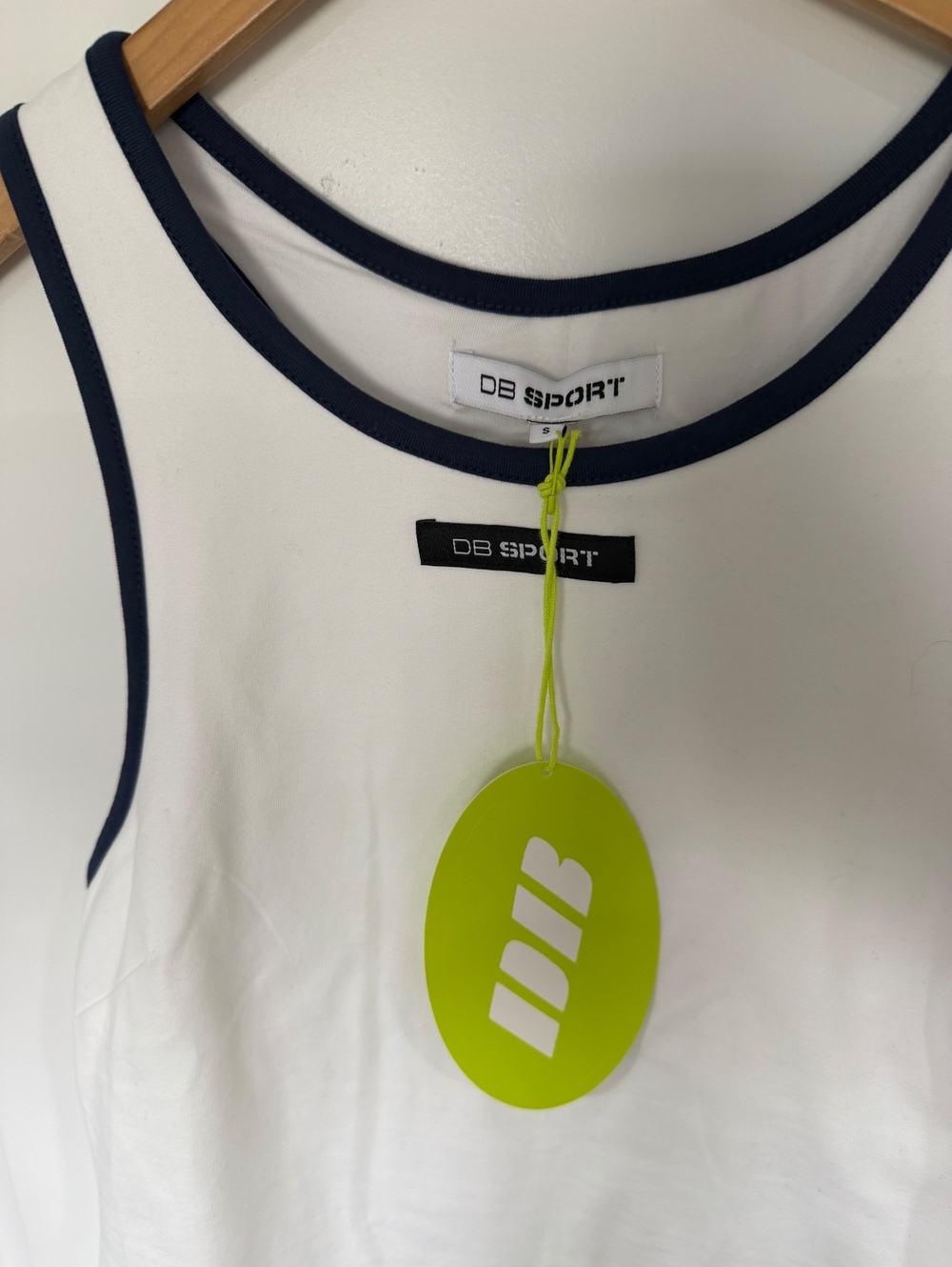 Dairy Boy DB Sport Court Dress Soft White Navy Racerback Tennis Dress Size Small - Picture 4 of 5